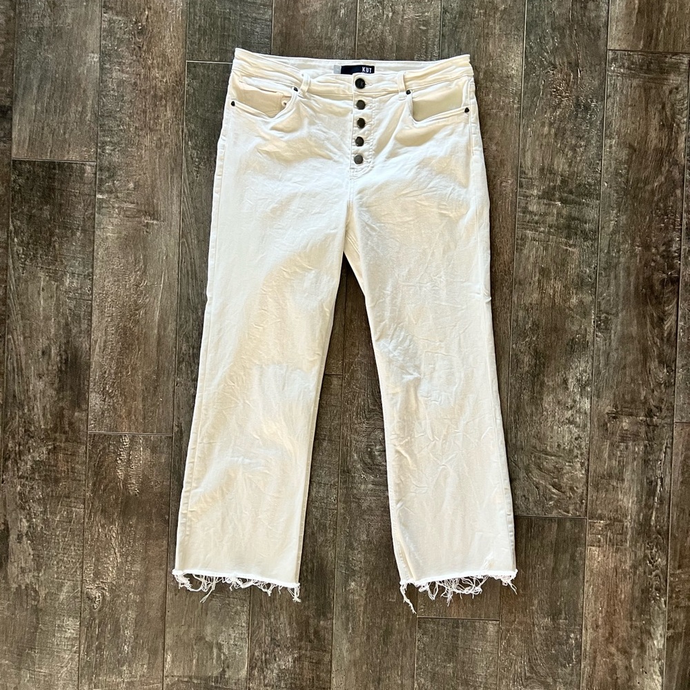 Kut from the Kloth, High Rise, Kelsey Ankle Kick Blare, Button Fly, Size 14.